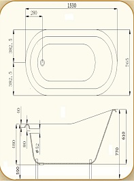Magliezza Чугунная ванна Beatrice 153x76,5 (ножки белые) – фотография-5